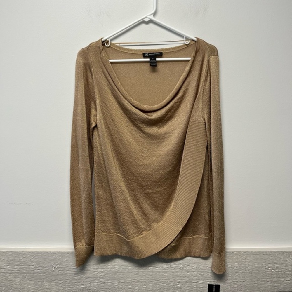 NWT Gold Tinsel Sweater Top